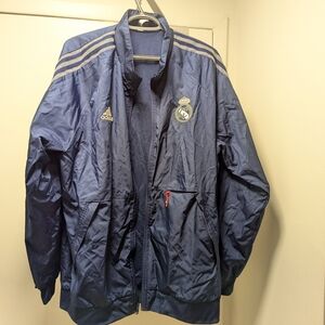 Adidas Men's Navy Blue Real Madrid Jacket